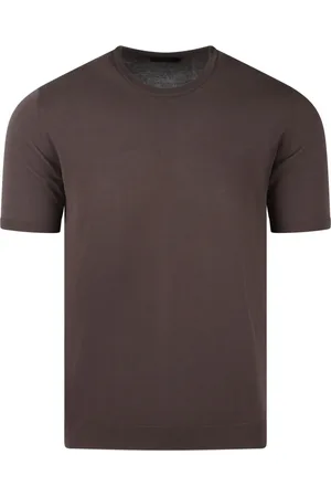 Roberto Collina Hombre, Camisetas, Marrón, Talla: S