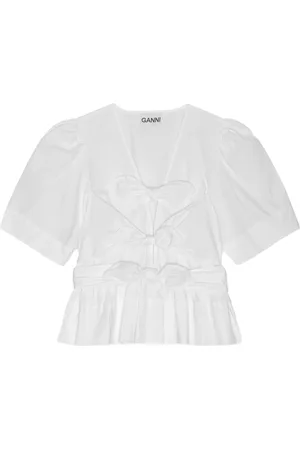 Ganni Mujer, Blusas y Camisas, Blanco, Talla: S