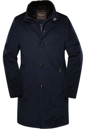 MOORER Hombre, Abrigos, Azul, Talla: 2XL