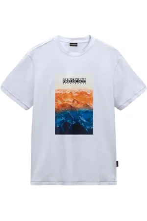 Napapijri Hombre, Camisetas, Blanco, Talla: 2XL