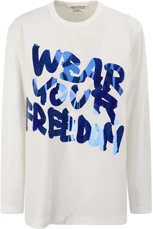 Comme des Garçons Mujer, Camisetas, Blanco, Talla: M