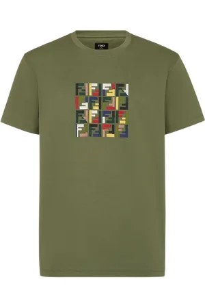 Fendi Hombre, Camisetas, Verde, Talla: L