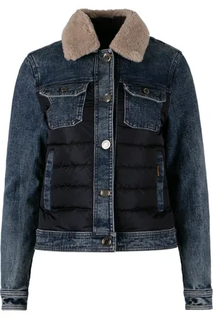 MOORER Mujer, Chaquetas, Azul, Talla: S