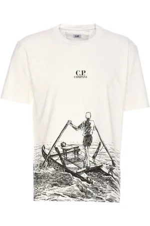 C.P. Company Hombre, Camisetas, Blanco, Talla: M