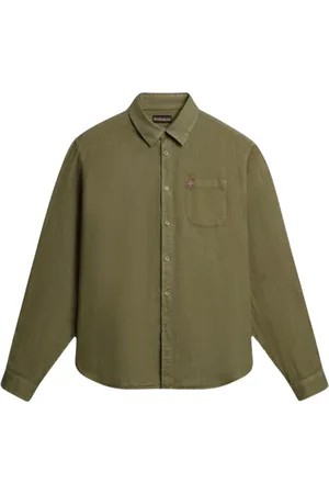 Napapijri Hombre, Camisas, Verde, Talla: L