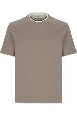Brunello Cucinelli Hombre, Camisetas, Marrón, Talla: S