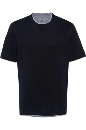 Brunello Cucinelli Hombre, Camisetas, Negro, Talla: 2XL