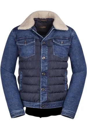 MOORER Hombre, Chaquetas, Azul, Talla: XL