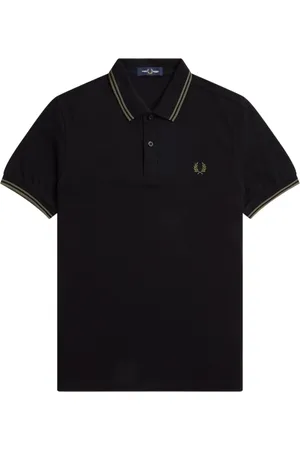 Fred Perry Hombre, Camisetas, Negro, Talla: XL