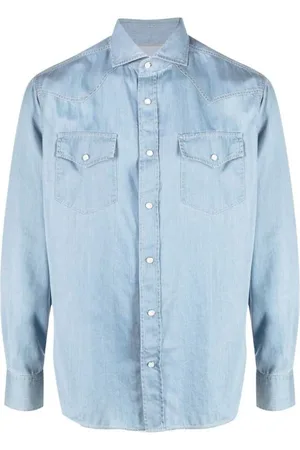 Brunello Cucinelli Hombre, Camisas, Azul, Talla: L