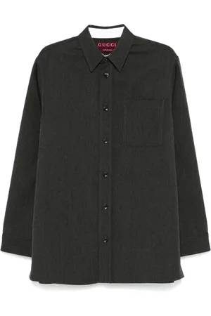 Gucci Hombre, Camisas, Gris, Talla: L
