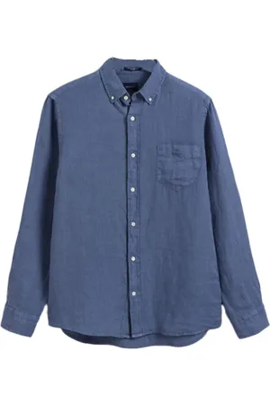 GANT Hombre, Camisas, Azul, Talla: L