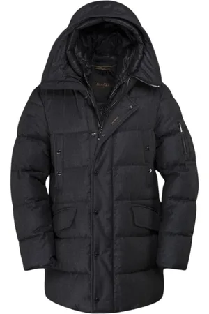 MOORER Hombre, Abrigos, Gris, Talla: S