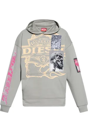 Diesel Hombre, Sudaderas, Gris, Talla: 2XL