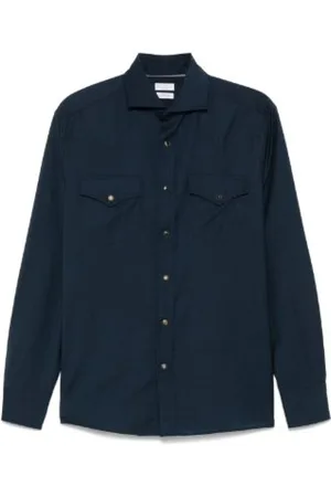 Brunello Cucinelli Hombre, Camisas, Azul, Talla: XL