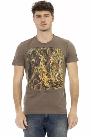 Trussardi Hombre, Camisetas, Marrón, Talla: 3XL