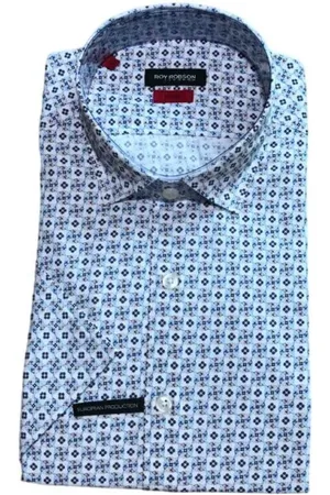 Roy Robson Hombre, Camisas, Azul, Talla: S