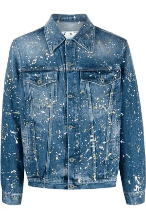 OFF-WHITE Hombre, Chaquetas, Azul, Talla: L