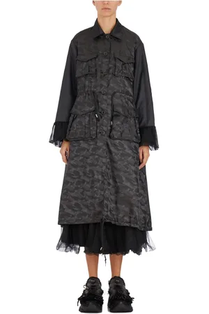 Comme des Garçons Mujer, Abrigos, Negro, Talla: S