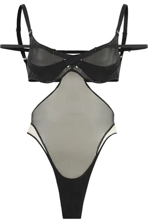 MUGLER Mujer, Camisetas, Negro, Talla: S