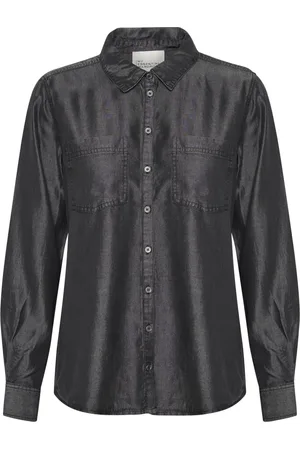 My Essential Wardrobe Mujer, Blusas y Camisas, Gris, Talla: L