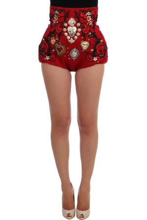 Dolce & Gabbana Mujer, Pantalones cortos, Rojo, Talla: S