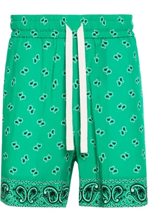 Palm Angels Hombre, Pantalones cortos, Verde, Talla: L