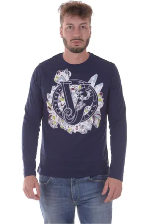 VERSACE Hombre, Camisetas, Azul, Talla: L