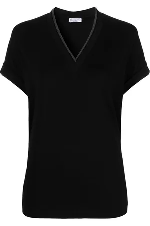 Brunello Cucinelli Mujer, Camisetas, Negro, Talla: XS