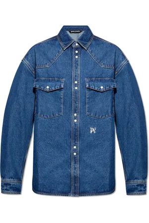 Palm Angels Hombre, Camisas, Azul, Talla: S