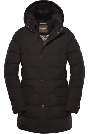 MOORER Hombre, Abrigos, Negro, Talla: M