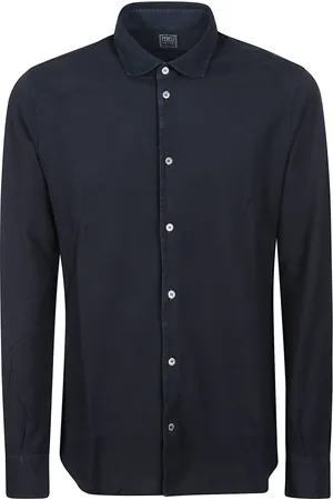 FEDELI Hombre, Camisas, Azul, Talla: 5XL