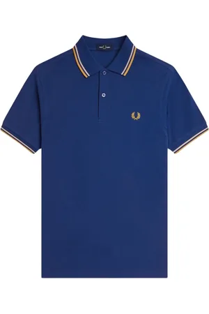 Fred Perry Hombre, Camisetas, Azul, Talla: S