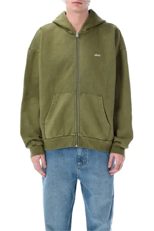 Obey Hombre, Sudaderas, Verde, Talla: S