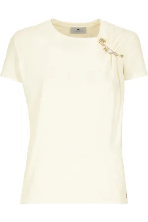Elisabetta Franchi Mujer, Camisetas, Amarillo, Talla: M