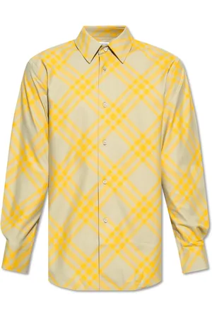 Burberry Hombre, Camisas, Amarillo, Talla: L