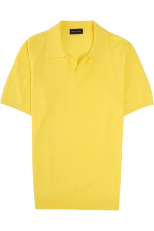 Roberto Collina Hombre, Camisetas, Amarillo, Talla: M