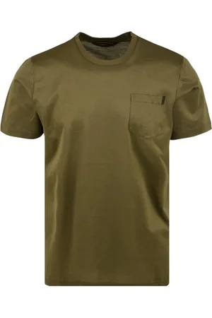MOORER Hombre, Camisetas, Verde, Talla: M