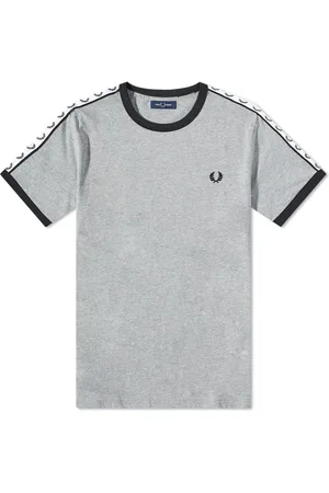 Fred Perry Hombre, Camisetas, Gris, Talla: XL