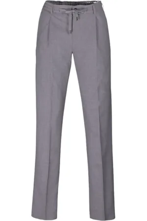 MOORER Hombre, Pantalones, Gris, Talla: XL