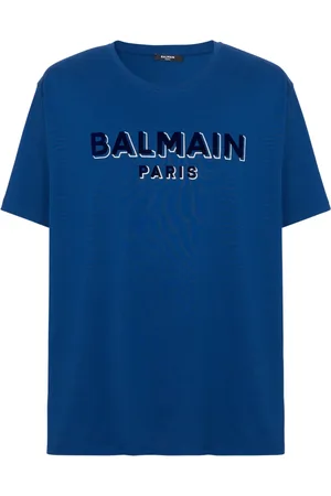 Balmain Hombre, Camisetas, Azul, Talla: M