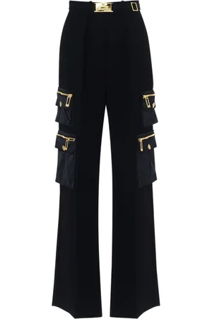 Elisabetta Franchi Mujer, Pantalones, Negro, Talla: L