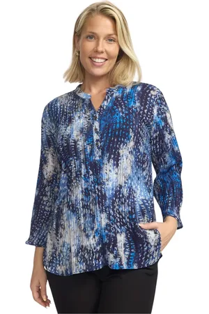 2-Biz Mujer, Blusas y Camisas, Azul, Talla: M