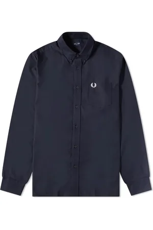 Fred Perry Hombre, Camisas, Azul, Talla: S