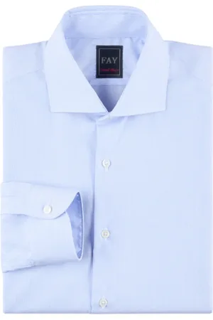 FAY Hombre, Camisas, Azul, Talla: M