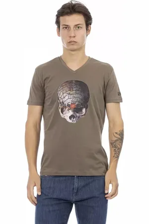 Trussardi Hombre, Camisetas, Marrón, Talla: 2XL