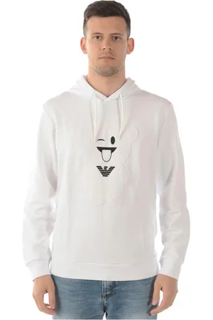 Emporio Armani Hombre, Sudaderas, Blanco, Talla: M