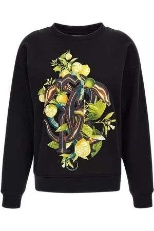 Roberto Cavalli Mujer, Sudaderas, Negro, Talla: L