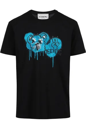 Iceberg Hombre, Camisetas, Negro, Talla: 3XL