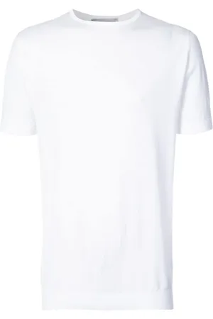JOHN SMEDLEY Hombre, Camisetas, Blanco, Talla: 2XL